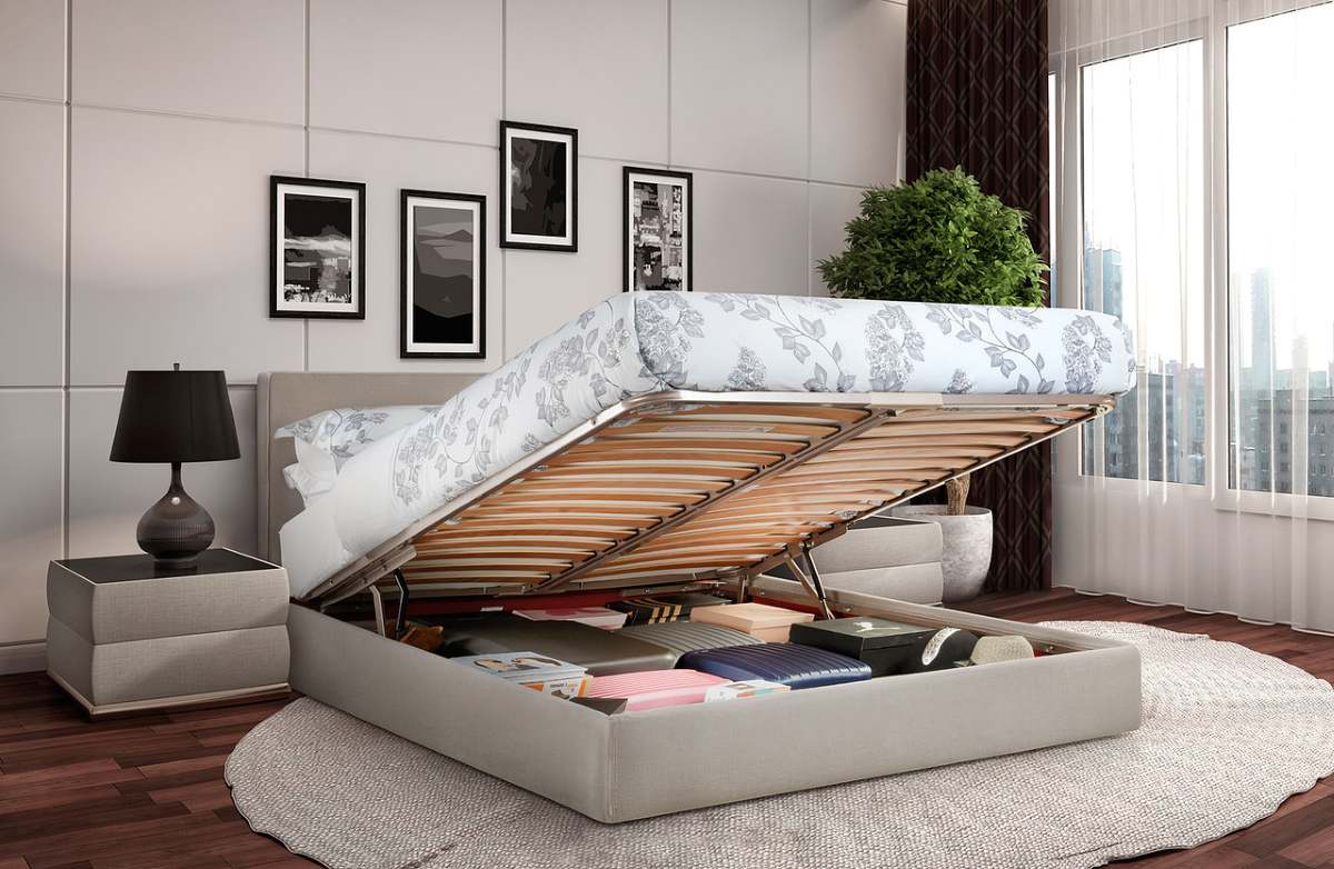 open air storage bed